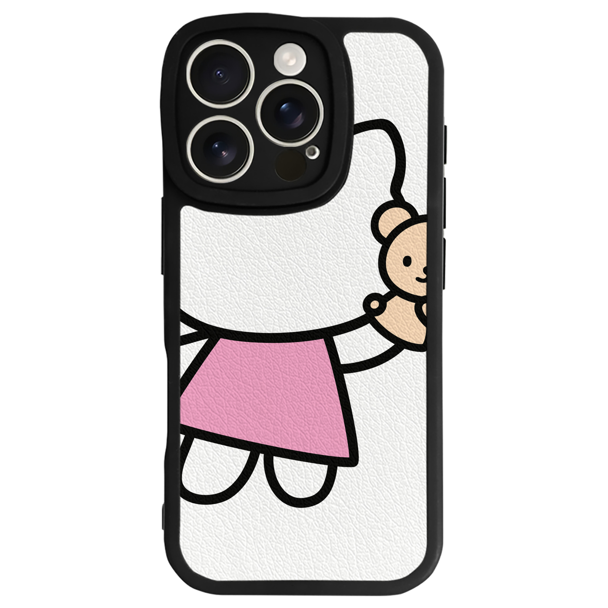 （画像用） Hello Kitty ハローキティ 【iPhone 16シリーズ対応】シリコンスマホケース（レザー調） 材質：シリコン